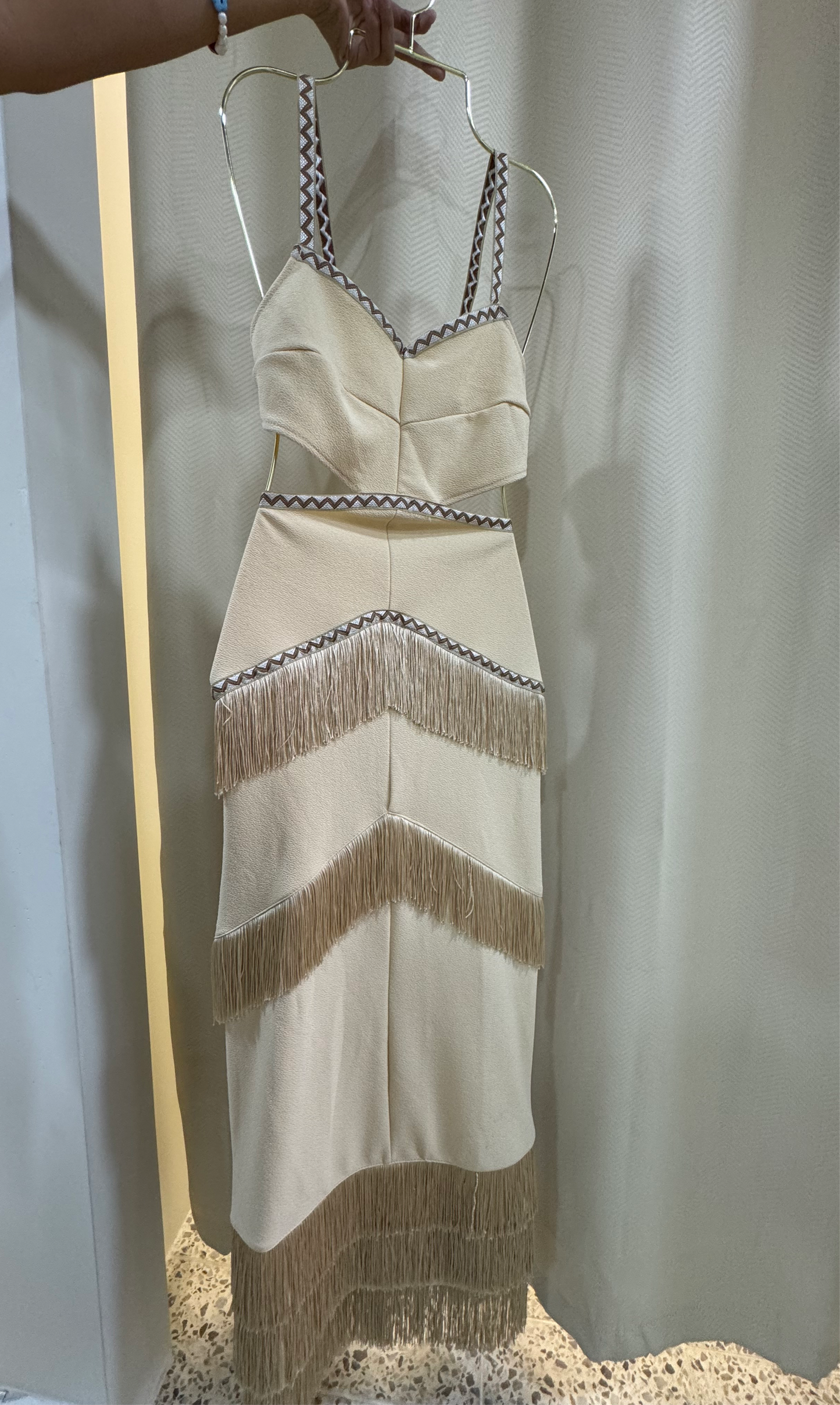 Fringe Gold Dress