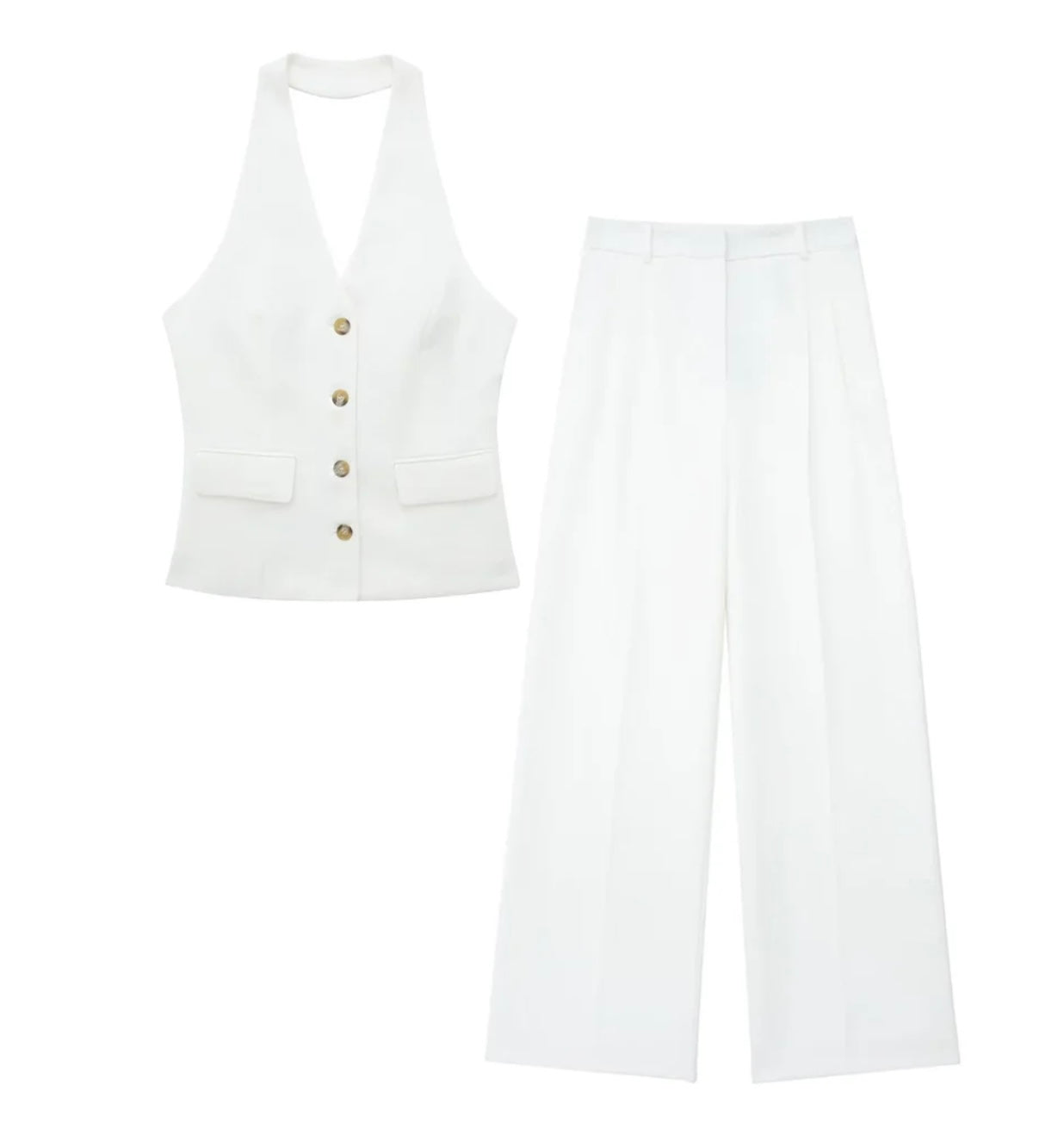 Backless Vest Pant Set