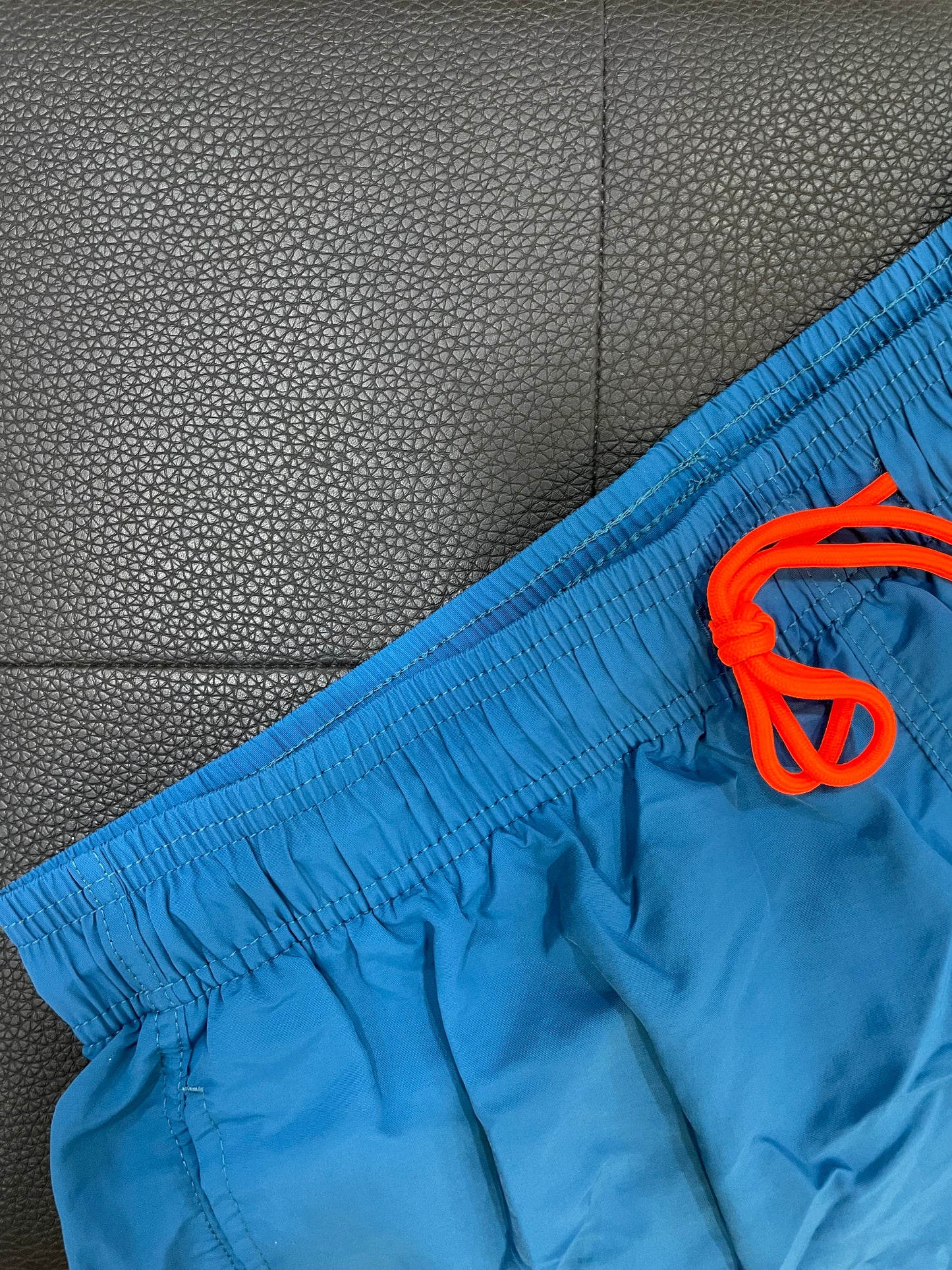 Blue with Orange String Short Men Swimwear