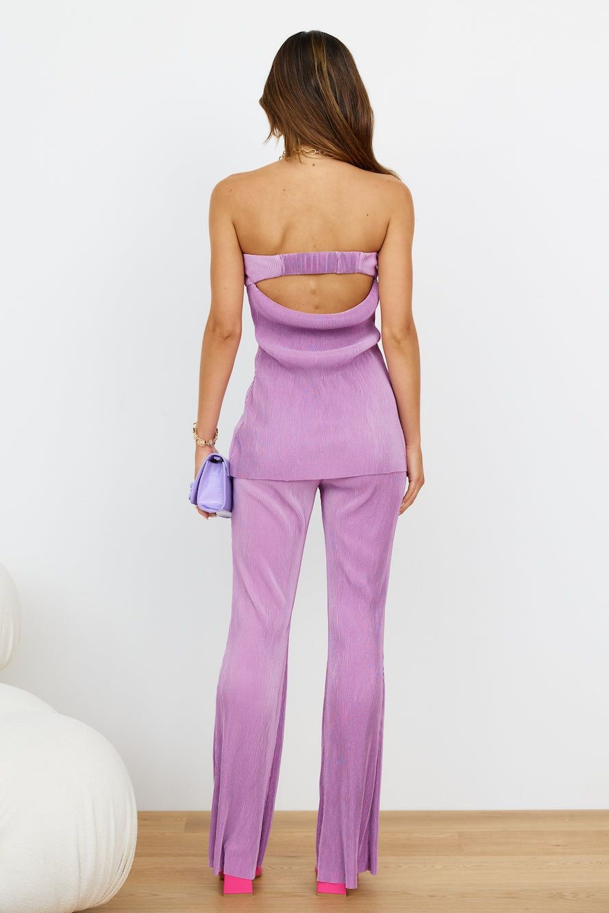 Purple Iris Strapless Set