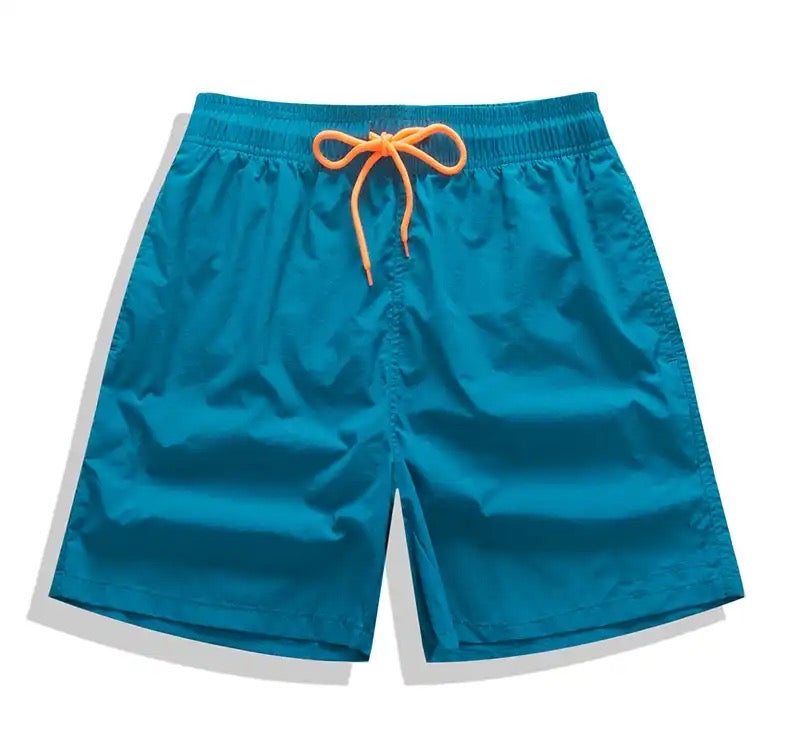 Blue with Orange String Short Men Swimwear