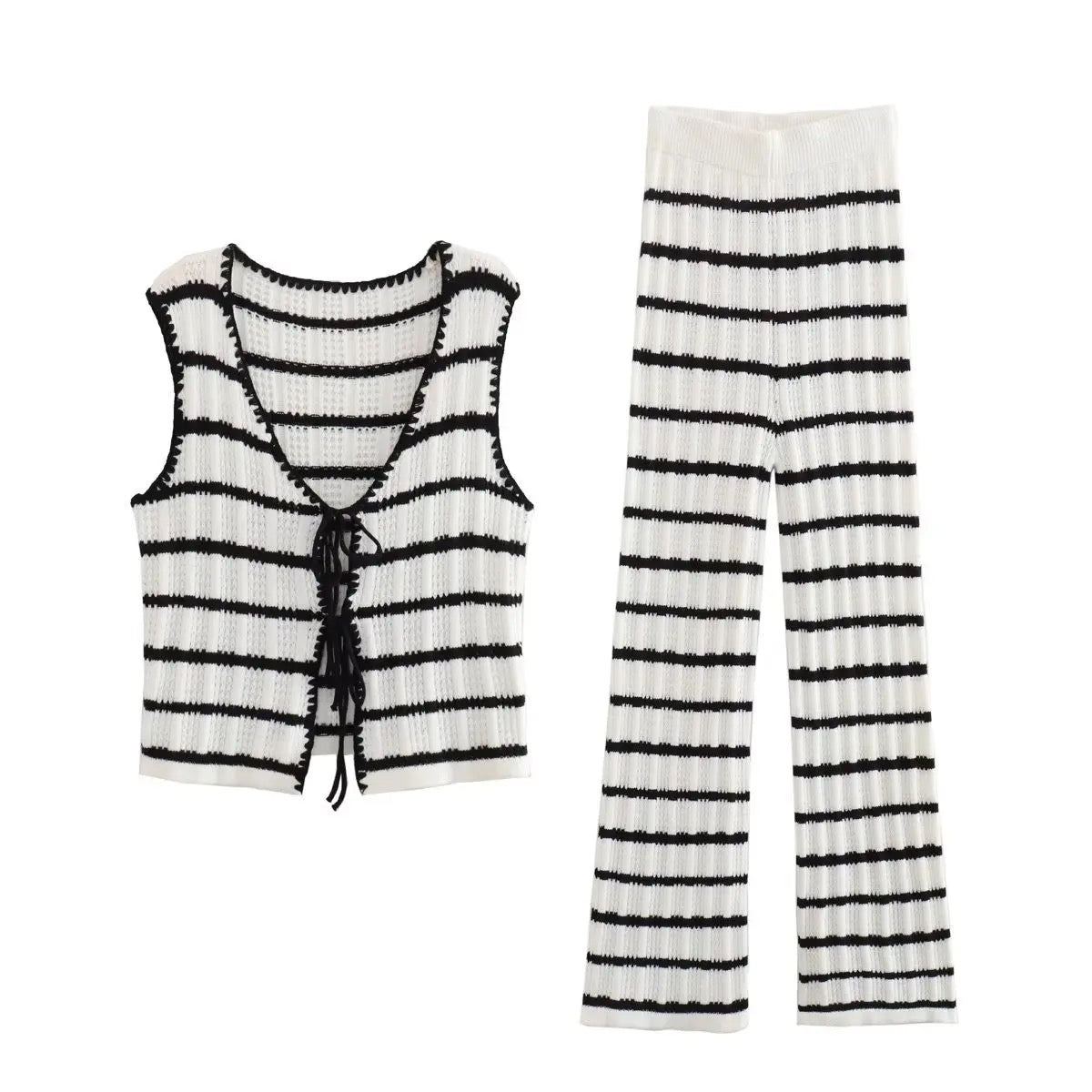 Knitted Black & White Set