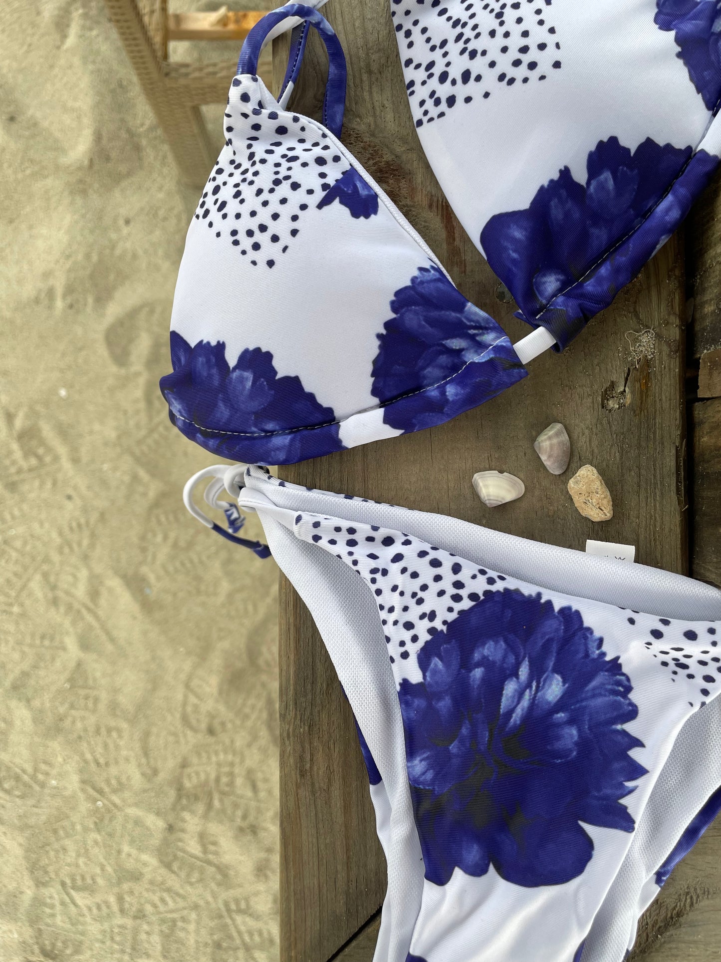 Blue floral bikini