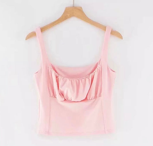 Pink Scrunched Top